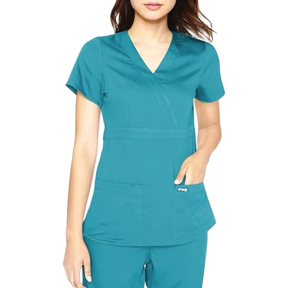 Grey's Anatomy Riley Mock Wrap Scrub Top